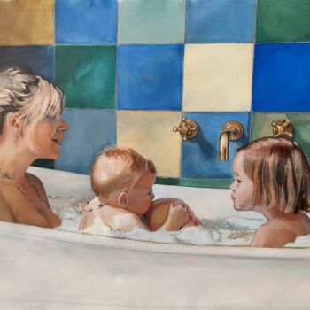 Картина под названием "maternity" - Francesco Dezio, Подлинное произведение искусства, Масло