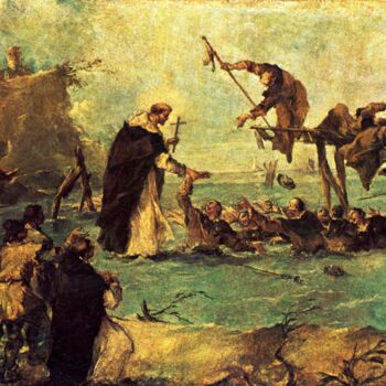 Pintura intitulada "Sauvetage miraculeu…" por Francesco Guardi, Obras de arte originais, Óleo