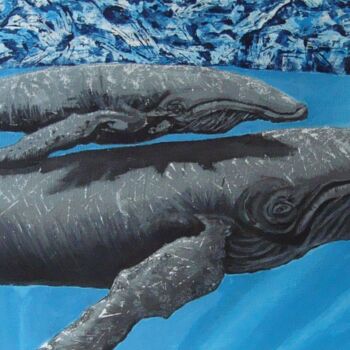 Peinture intitulée "Balene" par Francesco Loggi, Œuvre d'art originale, Acrylique
