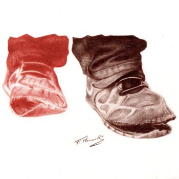 Drawing titled "Be an old shoe" by Francesco Marinelli, Original Artwork, Pencil