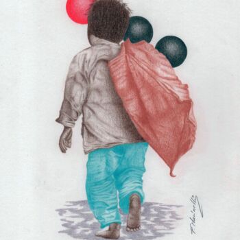 Dessin intitulée "the correct way" par Francesco Marinelli, Œuvre d'art originale, Crayon