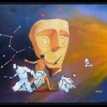 Painting titled "Big Bang Prama" by Francesco Mossa, Original Artwork, Spray paint