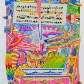 Gravures & estampes intitulée "Il povero gatto" par Francesco Musante, Œuvre d'art originale, Sérigraphie