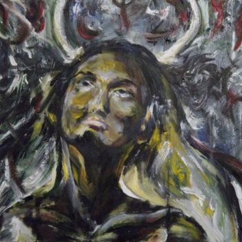 Pittura intitolato "Self II" da F. Peña-Garcia, Opera d'arte originale, Olio Montato su Telaio per barella in legno