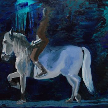 Painting titled "Knight (Cavaliere).…" by Haz, Original Artwork, Oil