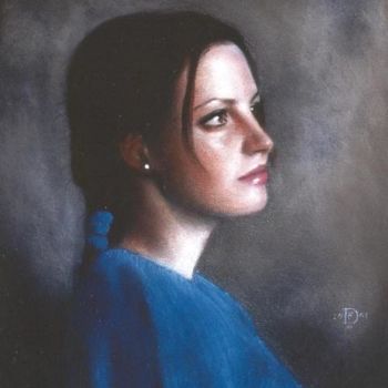Peinture intitulée "Melanie" par Francesco Dossena, Œuvre d'art originale