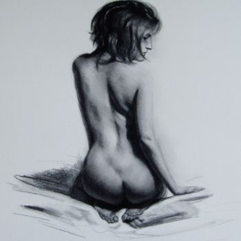 Drawing titled "Nudo" by Francesco Dossena, Original Artwork