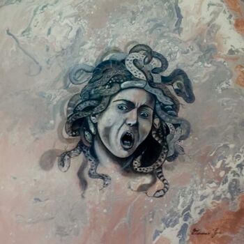 Peinture intitulée "Medusa" par Francesco Graci, Œuvre d'art originale, Huile Monté sur Châssis en bois