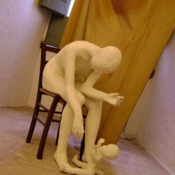 Sculpture intitulée "Life - raccontami u…" par Francesco Mestria, Œuvre d'art originale, Papier