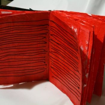 Scultura intitolato "libro rosso" da Francesco Mestria, Opera d'arte originale