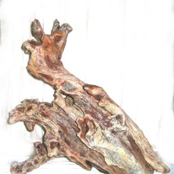 Sculpture titled "A FLEUR DE PEAU" by Francesca, Original Artwork, Wood