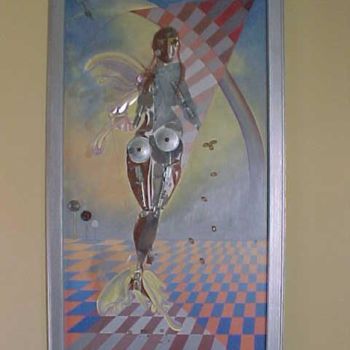 Painting titled "crisalida 2" by Fanny Francia, Original Artwork