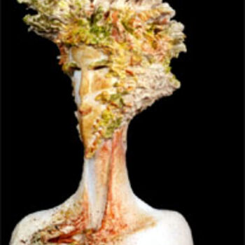 Sculpture intitulée "L'herboriste" par Francine Dubois, Œuvre d'art originale
