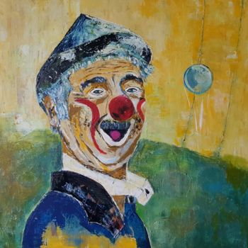 Ζωγραφική με τίτλο "Z comme clown" από Francine Lorthois, Αυθεντικά έργα τέχνης, Ακρυλικό