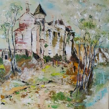 Schilderij getiteld "Château de la Roche…" door Francine Lorthois, Origineel Kunstwerk, Acryl