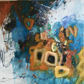 Malerei mit dem Titel "ENTROPIE 4" von Francine Scrignac, Original-Kunstwerk, Acryl