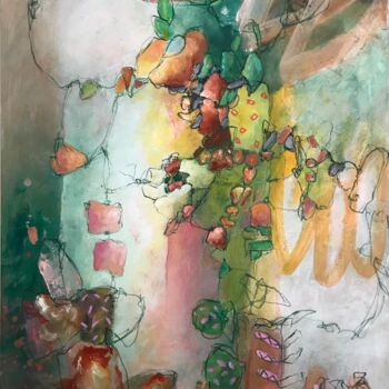 Картина под названием "A L'AIR LIBRE" - Francine Scrignac, Подлинное произведение искусства, Акрил Установлен на Деревянная…