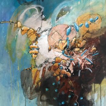 Painting titled "ROLLING STONES" by Francine Scrignac, Original Artwork, Acrylic