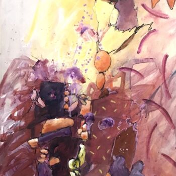Pintura titulada "Jour de Fête" por Francine Scrignac, Obra de arte original, Acrílico Montado en Bastidor de camilla de mad…