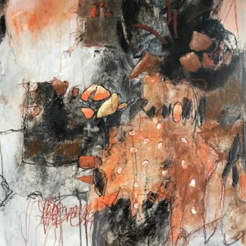 제목이 "UN SOUFFLE SUR LES…"인 미술작품 Francine Scrignac로, 원작, 아크릴 나무 들것 프레임에 장착됨