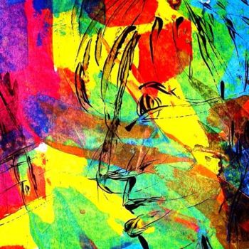 Pintura intitulada "DERRIERE LES GRILLE…" por Francine Barbaray, Obras de arte originais, Óleo