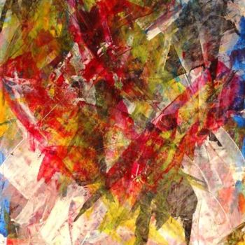 Painting titled "A L'OMBRE DU FIGUIER" by Francine Barbaray, Original Artwork
