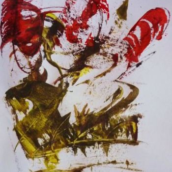 Pittura intitolato "LA COMMEDIA DELL'AR…" da Francine Barbaray, Opera d'arte originale