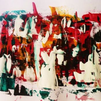 Картина под названием "AINSI VA LA VIE - C…" - Francine Barbaray, Подлинное произведение искусства, Масло