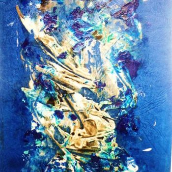 Malarstwo zatytułowany „LAZY BLUES-Collect.…” autorstwa Francine Barbaray, Oryginalna praca, Olej