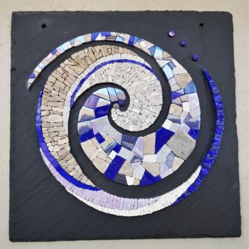 "tourbillon" başlıklı Heykel Francine Bonnet tarafından, Orijinal sanat, Mozaik Taş üzerine monte edilmiş