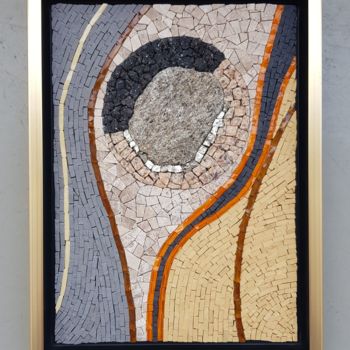 "Soleil levant" başlıklı Heykel Francine Bonnet tarafından, Orijinal sanat, Mozaik