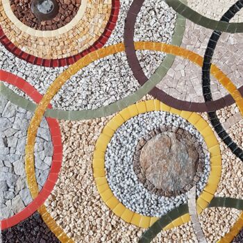 Escultura intitulada "Encerclée" por Francine Bonnet, Obras de arte originais, Mosaico