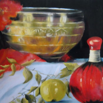 Pintura intitulada "Cuivre" por Franye, Obras de arte originais, Pastel