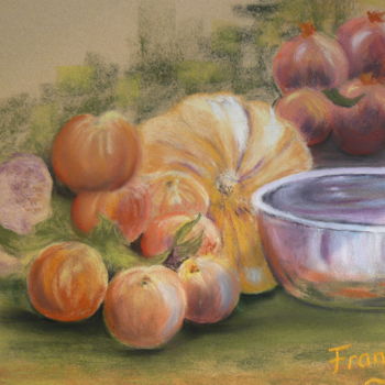 Pintura intitulada "Fruits de la Boquer…" por Franye, Obras de arte originais, Pastel