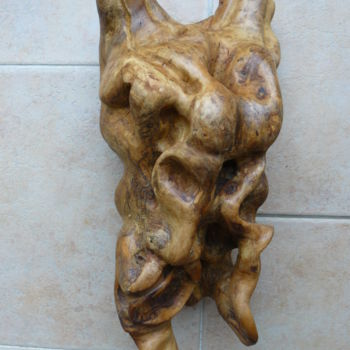 Sculpture titled "Monster" by Franye, Original Artwork, Wood