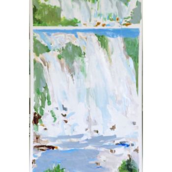 Pintura titulada "chutes Iguazu" por Francine Rosenwald : Parcours Artistique, Obra de arte original, Oleo