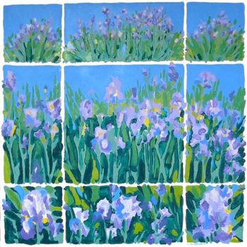 Painting titled "Iris" by Francine Rosenwald : Parcours Artistique, Original Artwork