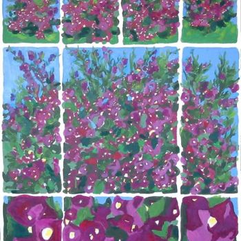Painting titled "Bougainvilliers" by Francine Rosenwald : Parcours Artistique, Original Artwork