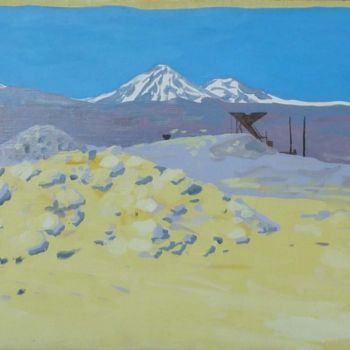 Painting titled "Mines de souffre" by Francine Rosenwald : Parcours Artistique, Original Artwork