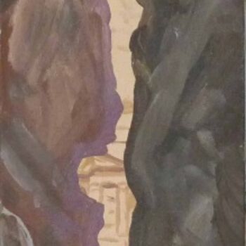 Painting titled "Petra" by Francine Rosenwald : Parcours Artistique, Original Artwork