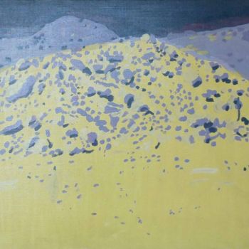 Painting titled "Désert de souffre" by Francine Rosenwald : Parcours Artistique, Original Artwork