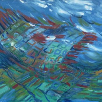 Peinture intitulée "Tapis volant" par Francine Rosenwald : Parcours Artistique, Œuvre d'art originale