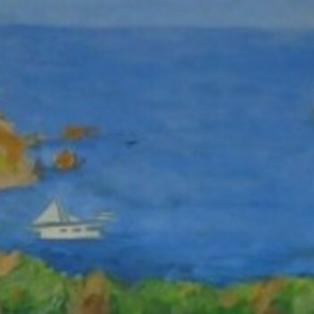 Peinture intitulée "Vue sur mer" par Francine Rosenwald : Parcours Artistique, Œuvre d'art originale