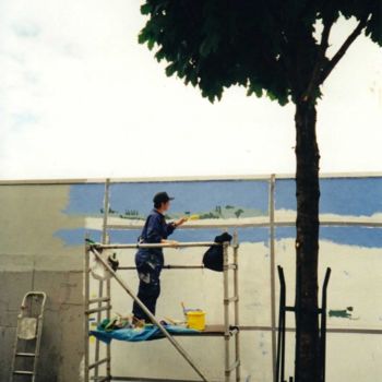 Installation intitulée "mur_peint_0003_w.jpg" par Francine Rosenwald : Parcours Artistique, Œuvre d'art originale