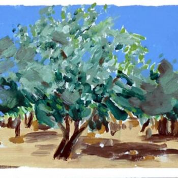 Painting titled "plantation d'olivie…" by Francine Rosenwald : Parcours Artistique, Original Artwork