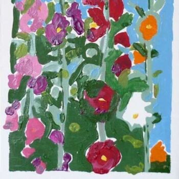 Schilderij getiteld "Jardin en fleurs" door Francine Rosenwald : Parcours Artistique, Origineel Kunstwerk