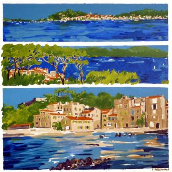 Pintura titulada "St Tropez" por Francine Rosenwald : Parcours Artistique, Obra de arte original
