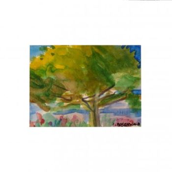 Painting titled "L'arbre" by Francine Rosenwald : Parcours Artistique, Original Artwork