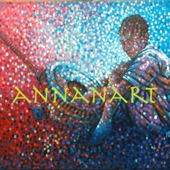 Painting titled "Talented Kid 48"32"" by Francis Annan Affotey, Original Artwork