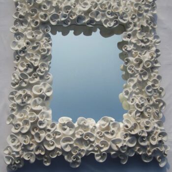 Design intitulée "Dolce - Vita Mirror" par Francis Da Cunha (frenchcraft), Œuvre d'art originale, Plâtre